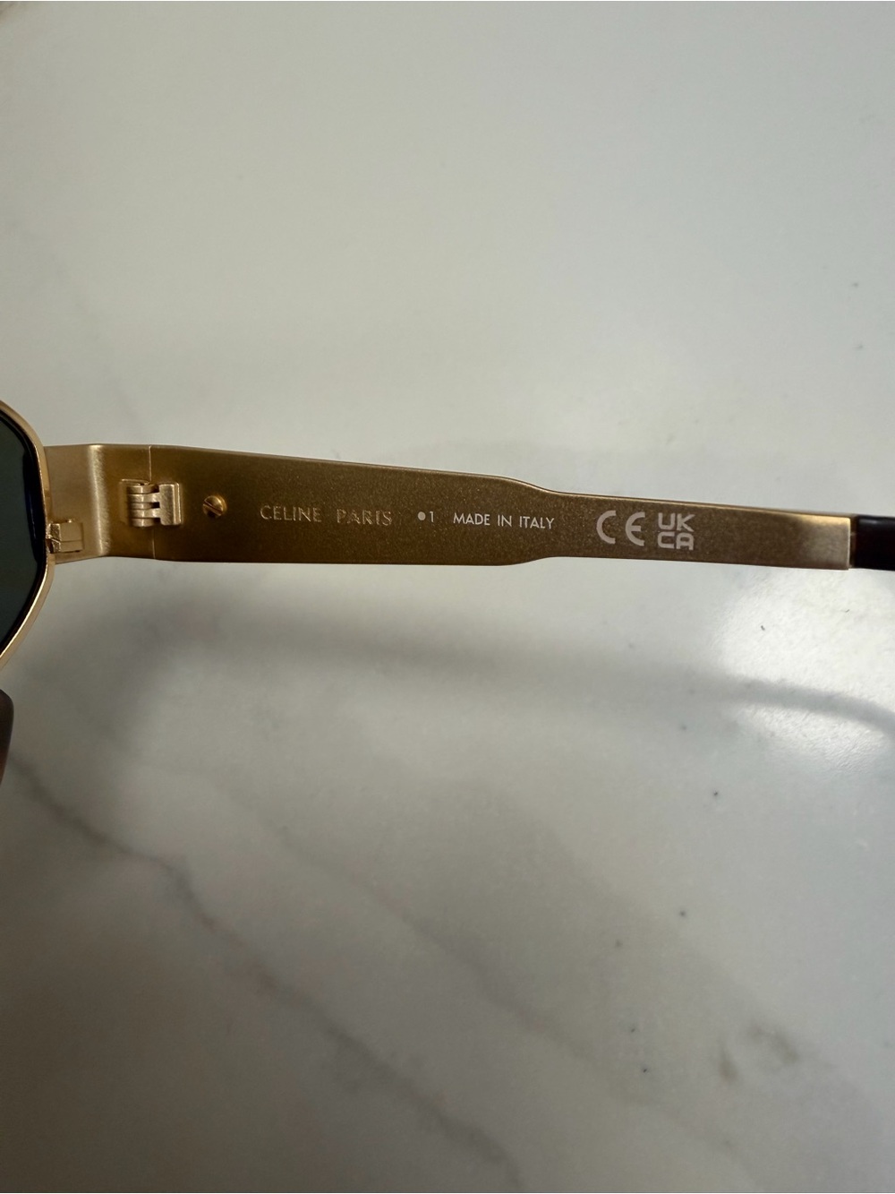 Celine Triomphe Gold Metal Sunglasses - Picture 4 of 8